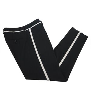 Vince Wool Black and White Dress Pants with Straight Leg